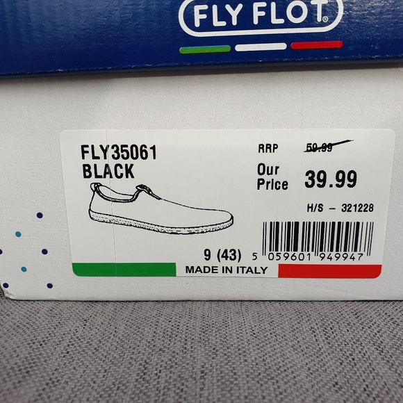 Flyflot Bnib Fly35061 Black Lightweight Slip On Shoes Men Uk9 - Picture 6 of 10